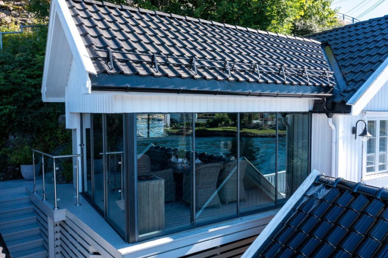 Luxurious Boathouse With Private Dock In The Best Location In Arendal Ngoại thất bức ảnh