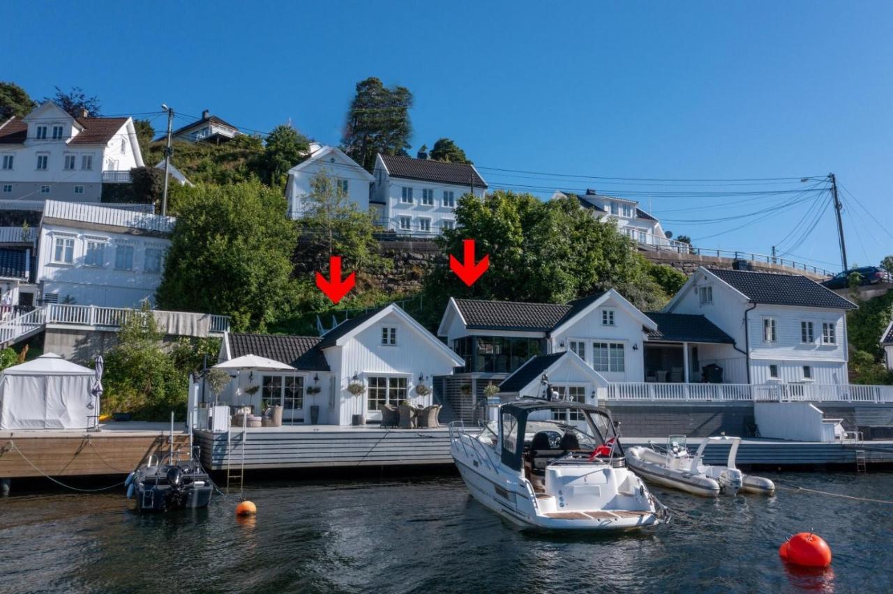 Luxurious Boathouse With Private Dock In The Best Location In Arendal Ngoại thất bức ảnh