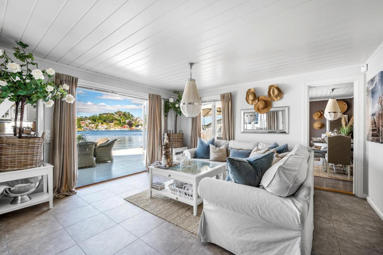 Luxurious Boathouse With Private Dock In The Best Location In Arendal Ngoại thất bức ảnh