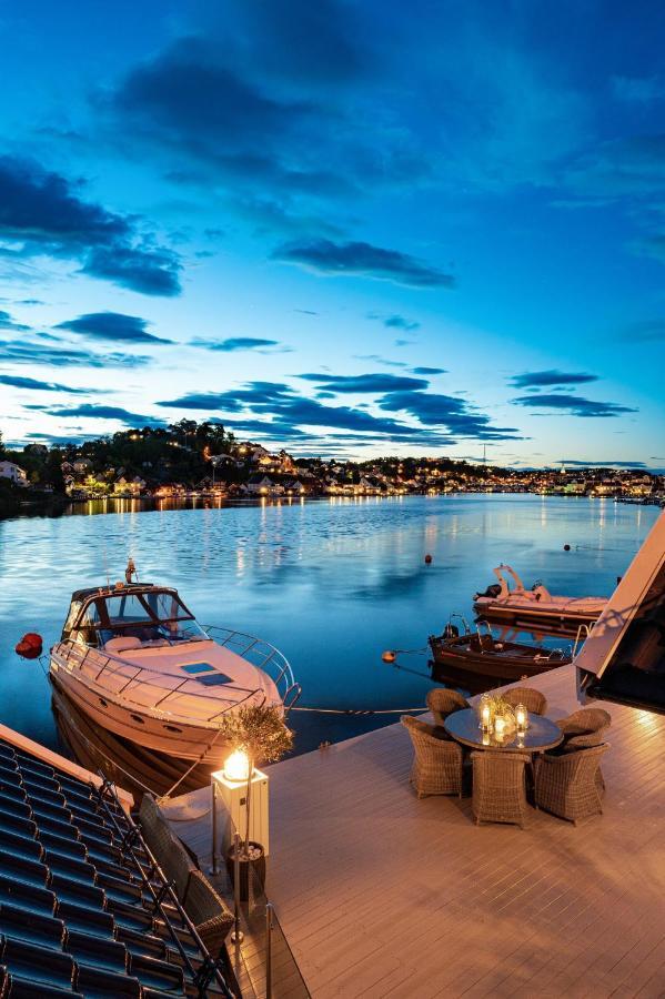 Luxurious Boathouse With Private Dock In The Best Location In Arendal Ngoại thất bức ảnh